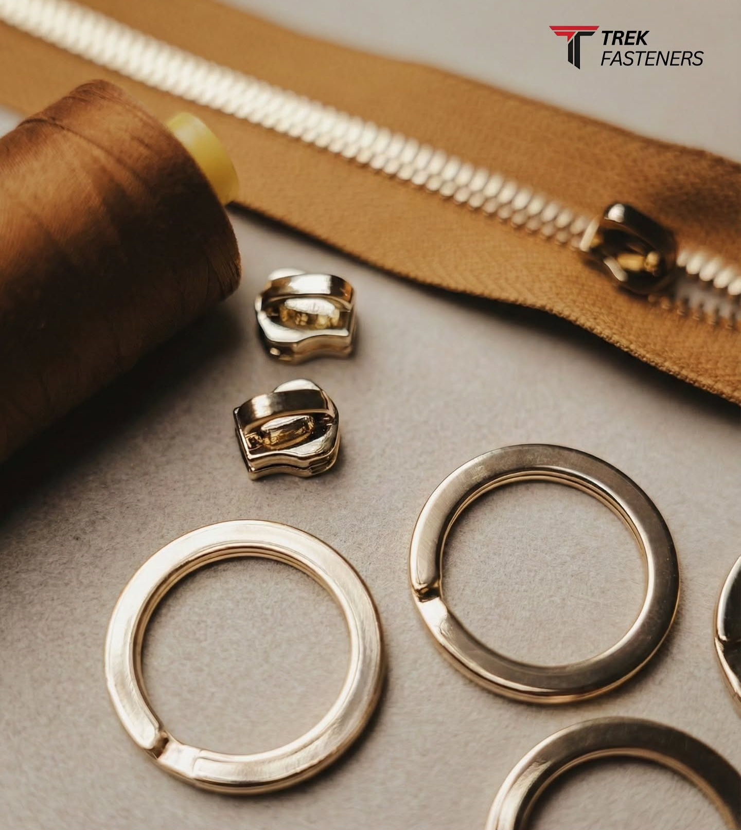 25MM FLAT KEY RING-GOLD